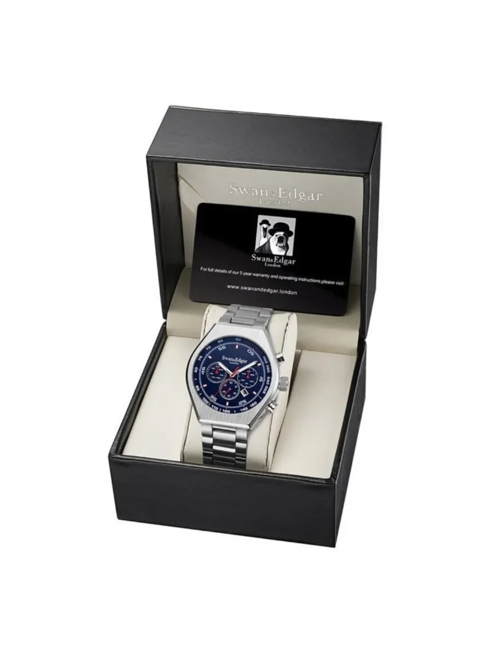 NWT Swan & Edgar Contemporary Classic Automatic Blue Dial Men's Watch